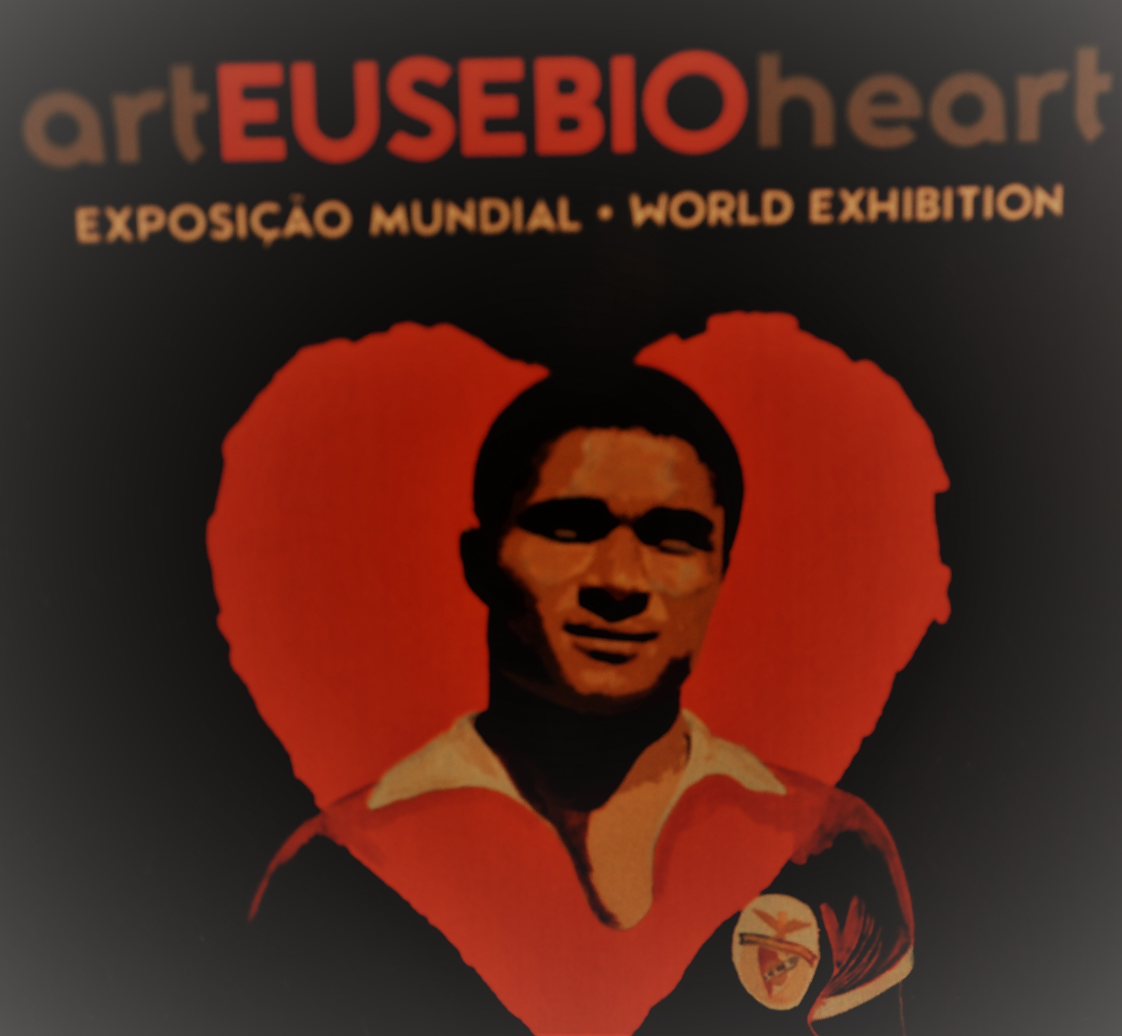 Flyer der Eusebio Ausstellung in Lissabon