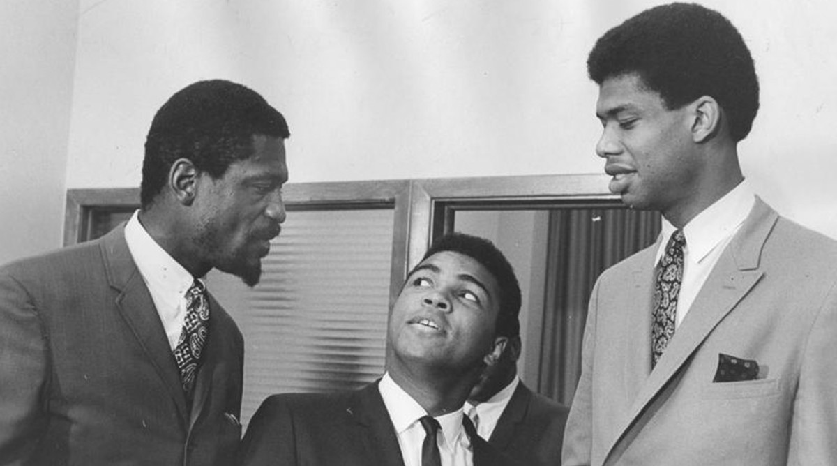 3 Légendes: Bill Russell, Muhammad Ali et Lew Alcindor (Kareem Abdul Jabbar)