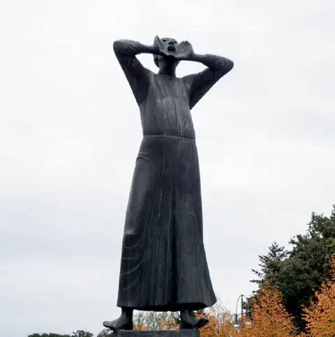 Photo prise à Berlin, le monument &ldquo;Der Rufer&rdquo; (le crieur)