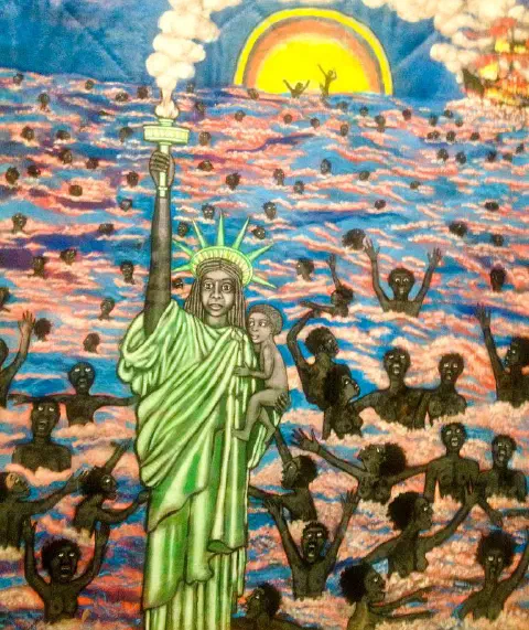 &ldquo;We came to America&rdquo; de Faith Rinngold, expo &ldquo;The Color Line&rdquo; à Paris